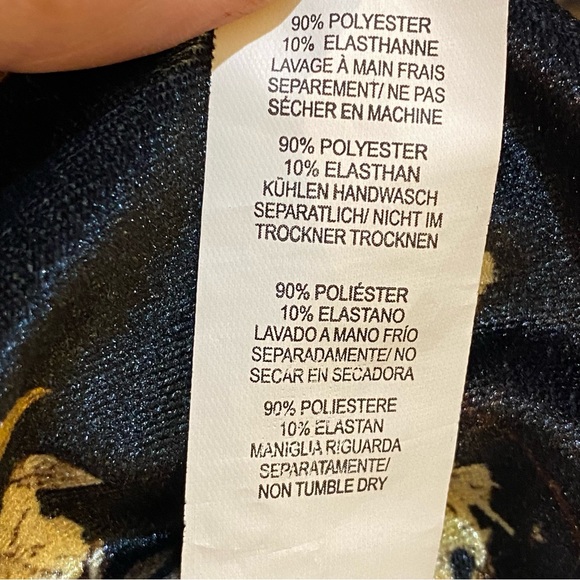 PrettyLitteThing Black Velvet Floral Cowl Neck Bodycon Dress Size 4 - Picture 9 of 10